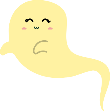 Hayalet, beyaz arkaplanda resimleme