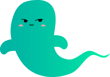 Sevimli gülümseyen canavar. Çizgi film tarzında vektör illüstrasyonu. düz biçim.