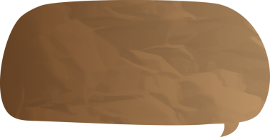 Eski grunge kağıt konuşma balonu, buruşuk element