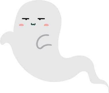 hayalet çizgi film vektör tasarımı