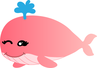 Tatlı balina çizgi filmi, deniz hayvanı.