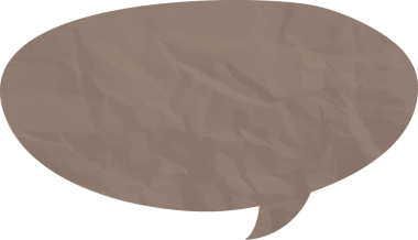 Eski grunge kağıt konuşma balonu, buruşuk element