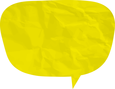 Eski grunge kağıt konuşma balonu, buruşuk element