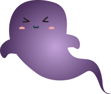 Cadılar bayramı mor hayaleti, illüstrasyon, vektör, beyaz arkaplanda izole