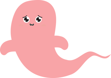 cute pink fish on white background