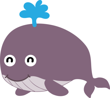 Tatlı balina çizgi filmi, deniz hayvanı.