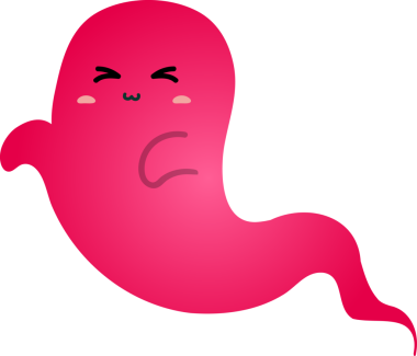 Beyaz arka planda üzgün bir hayalet