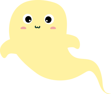 Sevimli hayalet, illüstrasyon, beyaz arka plan vektör.