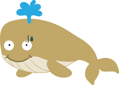 Tatlı balina çizgi filmi, deniz hayvanı.