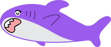 Çizgi film sevimli balinasının vektör çizimi