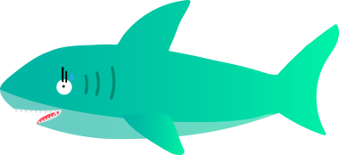 Şirin köpekbalığı karikatürü, deniz hayvanı