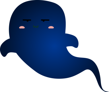 Mavi Cadılar Bayramı hayaleti. vektör illüstrasyonu