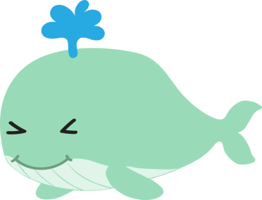 Beyaz arka planda sevimli karikatür balığı