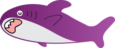 Çizgi film balina karakterinin vektör çizimi