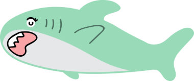 şirin karikatür balığı, vektör çizimi