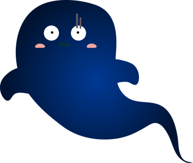 Cadılar bayramı arka planında mavi ve siyah hayaletler