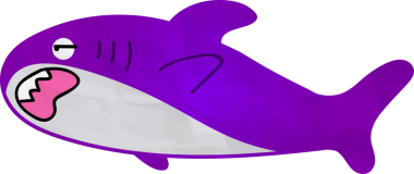 beyaz üzerinde izole şirin köpekbalığı vektör çizimi