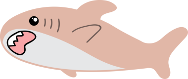 Çizgi film köpekbalığının vektör çizimi