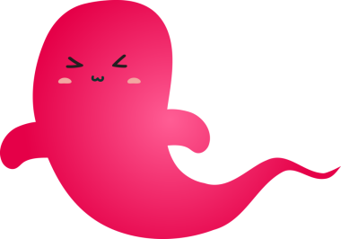 Şirin hayalet. Şirin bir hayaletin vektör çizimi.