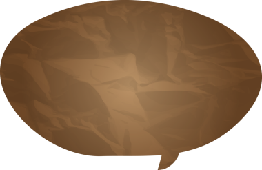 Eski grunge kağıt konuşma balonu, buruşuk element