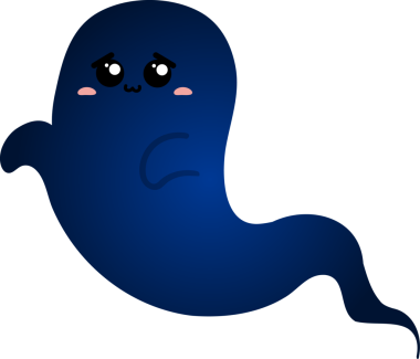 Siyah üzerine hayalet karikatürü