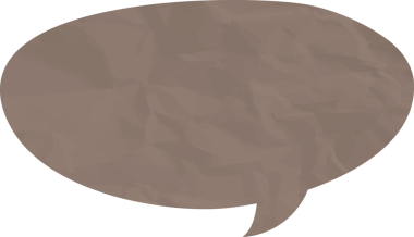 Eski grunge kağıt konuşma balonu, buruşuk element