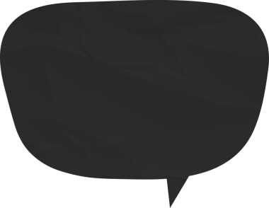 Eski grunge kağıt konuşma balonu, buruşuk element