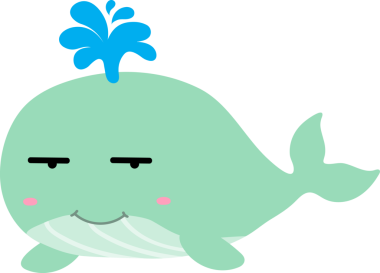 Mavi kuyruklu şirin bir balina.