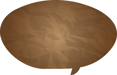 Eski grunge kağıt konuşma balonu, buruşuk element