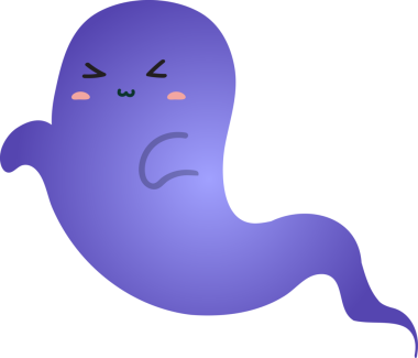 izole edilmiş hayalet cadılar bayramı simgesi