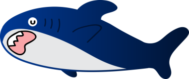 Çizgi film balinasının vektör çizimi