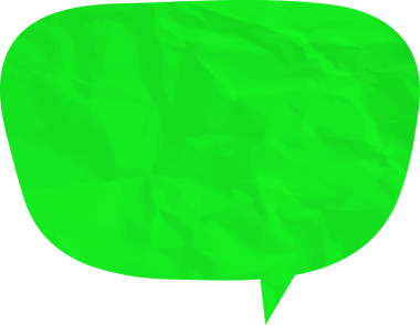 Eski grunge kağıt konuşma balonu, buruşuk element