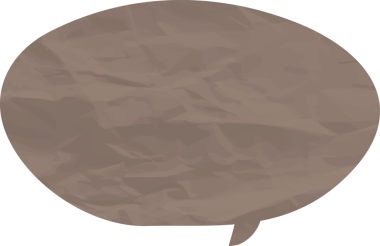 Eski grunge kağıt konuşma balonu, buruşuk element