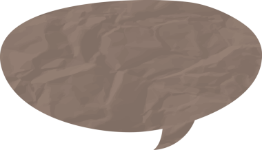 Eski grunge kağıt konuşma balonu, buruşuk element