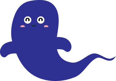 Tatlı hayalet, illüstrasyon, beyaz arkaplandaki vektör.