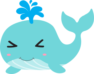 Tatlı balina çizgi filmi, deniz hayvanı.