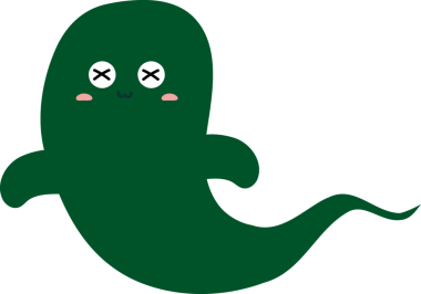 çizgi film doodle hayalet, vektör çizim