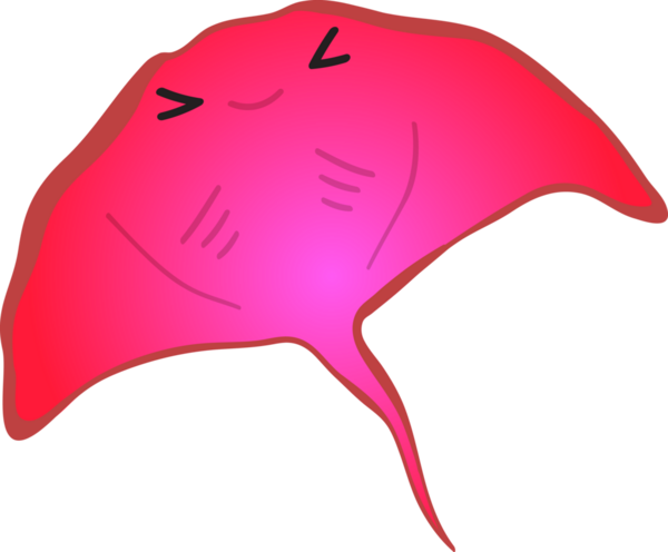 Şirin vatoz karikatür, balık deniz hayvanı.