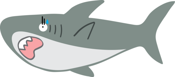 Şirin köpekbalığı karikatürü, deniz hayvanı