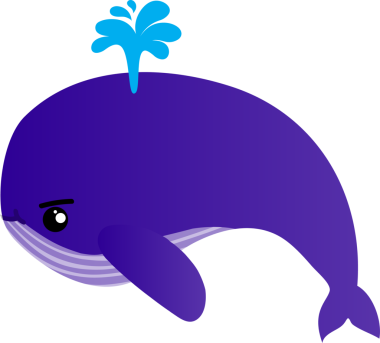 balina, vektör çizimi, düz tasarım biçimi