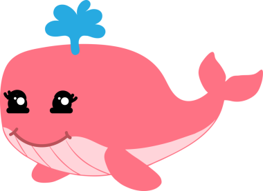 Sevimli çizgi yunus vektör çizim