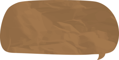 Eski grunge kağıt konuşma balonu, buruşuk element