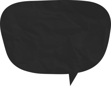 Eski grunge kağıt konuşma balonu, buruşuk element