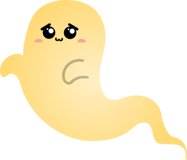 Beyaz arkaplandaki hayaletin vektör çizimi