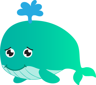 Tatlı balina çizgi filmi, deniz hayvanı.