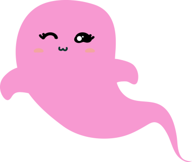 Şirin kawaii sevimli çizgi film gülümseyen mutlu gülümseme. pembe vektör illüstrasyonu