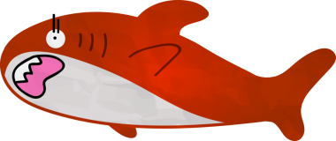 komik karikatür şirin balık, vektör çizimi