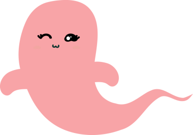 şirin çizgi film pembe balina, vektör illüstrasyonu