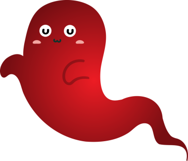 Tatlı cadılar bayramı hayaletinin izole çizgi filmi.