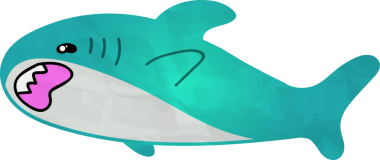 Büyük gözlü şirin balina vektör karikatürü. Beyaz üzerine izole edilmiş vektör illüstrasyonu